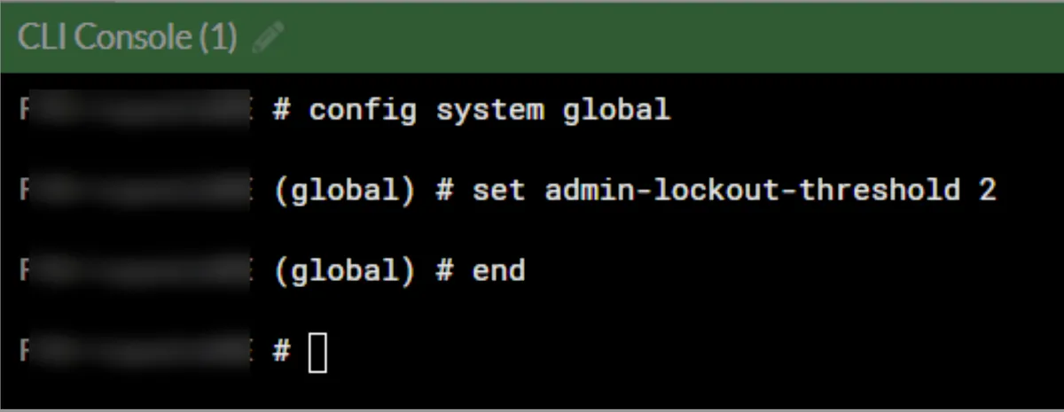 Fortinet Panel Giriş Güvenliği