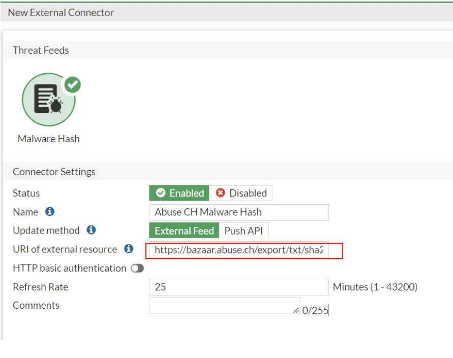 Fortigate Malware Hash Threat Feed Kullanımı